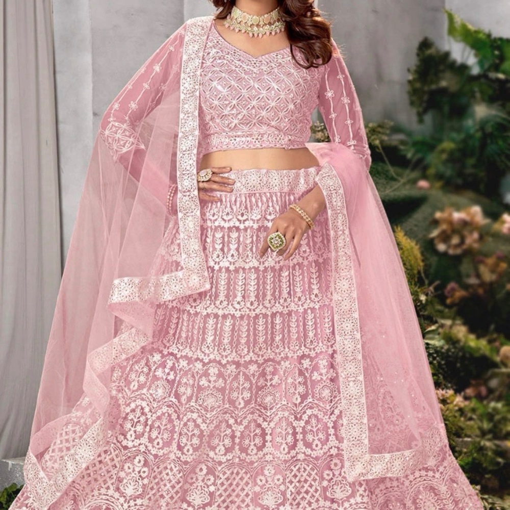 Pink Lehenga Choli - Handmade in India